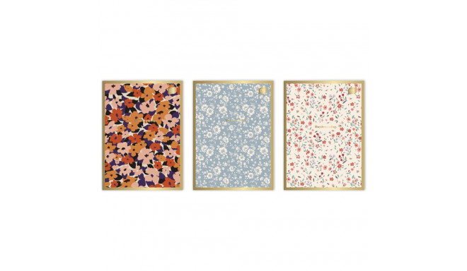 Kaustik A4 60 lehte 70g, 5x5ruut, Metallic Floral assortii, Interdruk