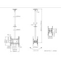 Multibrackets MB-5477 TV griestu kronšteins 2  televizoriem līdz 65" / 50kg