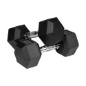 Hantle żeliwne gumowane HEX 2x10kg , REBEL ACTIVE