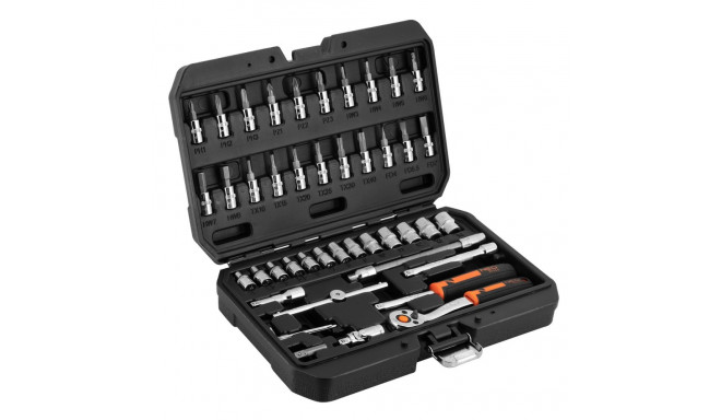 1/4" padrunvõtmete komplekt, 46 tk, CrV