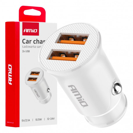 autolaadija 2x usb-a 2.1a amio-03872
