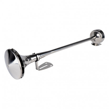 Klakson fanfara pneumatyczna sygnał dźwiękowy chrom 620mm niski ton amio-04078