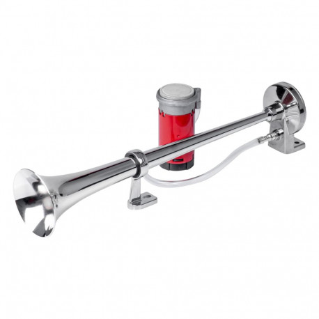 Klakson helisignaal fanfaar kroom 12v amio-03618