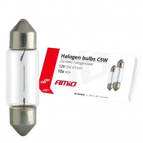 Halogeenpirnid c5w festoon 41mm 12v 10 tk amio-02554