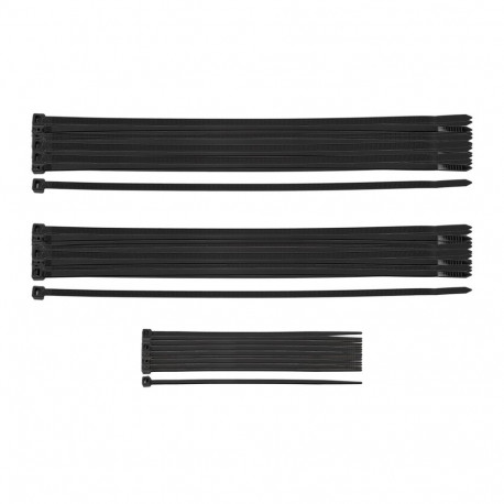 Opaski zaciskowe EXTREME czarne, zestaw 2.5 x 100 mm, 3.6 x 150 mm, 4.8 x 200 mm (5 tk.)
