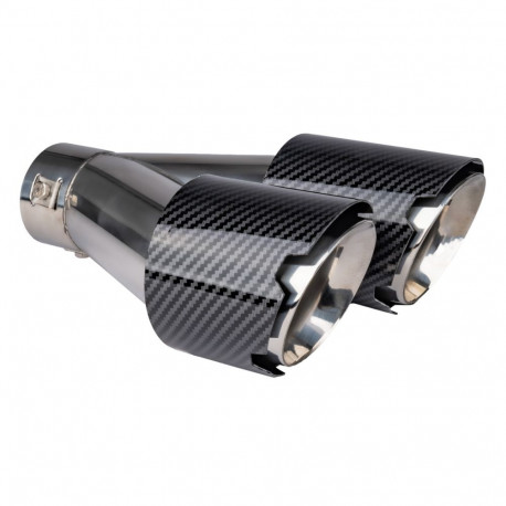 roostevabast terasest vasak topelt väljalasketoru ots carbon amio-04069