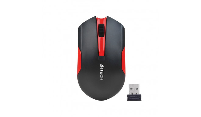 A4TECH V-TRACK G3-200N-1 must+punane juhtmevaba hiir