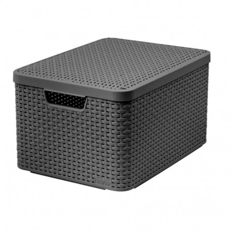 Korv kaanega Curver Rattan Style L hall