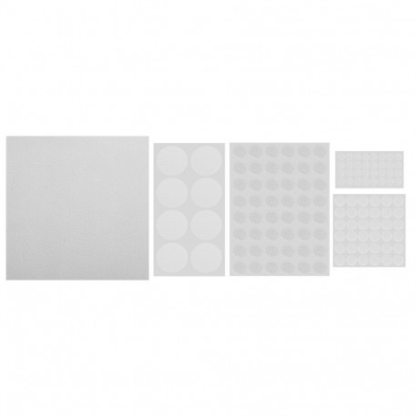 Podkładki filcowe i piankowe EVA samoprzylepne, białe, 125 szt.