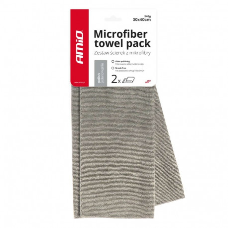 mikrokiud triibuvaba akendele peeglitele 30x40 cm 2 tk amio-03742