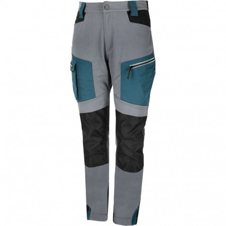 naiste püksid hall-must-türkiissinine, "2xl", ce, lahti