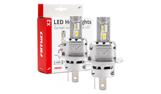 LED-autolambid seeria X2 H4/H19 6500K Canbus AMiO-02972