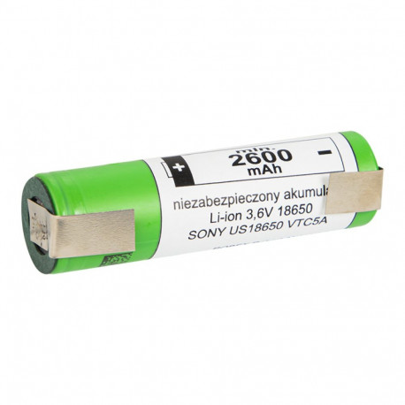 Akumulator 18650 li-ion 2 tk 2600mah blaszid 3,6v Sony/Murata + karp