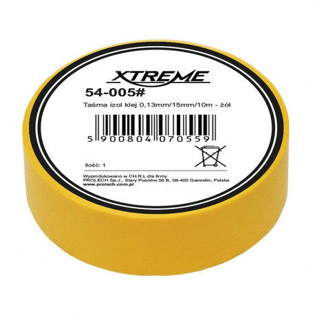 54-005# isoleerteip 0,13mm/15mm/10m - kollane (3 tk.)