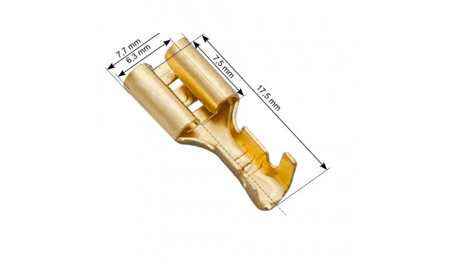 43-111# Konektor nieizolowany płaski żeński 6,3/0,8 100szt.