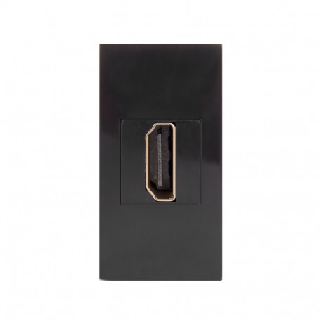 Gniazdo HDMI Maclean, pojedyncze, czarne, MCE720B