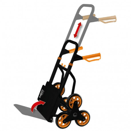 Kokkupandav trepi transpordikäru, kandevõime 150kg