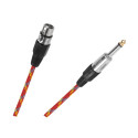 Kabel mikrofonowy gniazdo CANON-wtyk JACK 6.3mm 5m