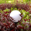 Solarna lampa wolnostojąca ogrodowa GreenBlue, kula 15x15x48cm, bialy LED, GB121