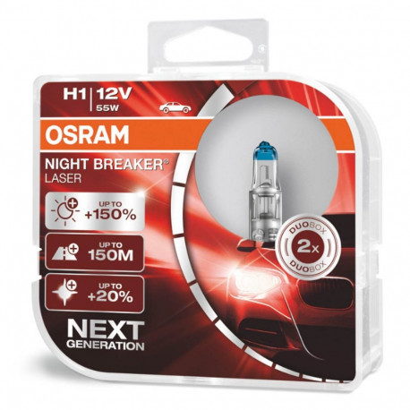 Osram H1 12V 55W P14,5s Night Breaker Laser +150% halogeenpirnid 2 tk