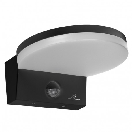 Lampa LED z czujnikiem ruchu Maclean, czujnik ruchu PIR, kolor czarny, 15W, IP65, 1560lm, barwa neut