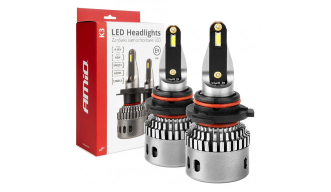 LED auto pirnid K3 seeria HB4 9006 12V 6000K Canbus AMiO-03688