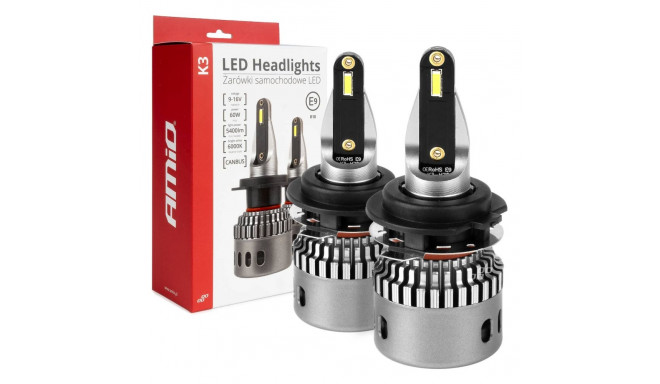 LED-autolambid K3 seeria H7-1 12V 6000K CANBUS AMiO-03684