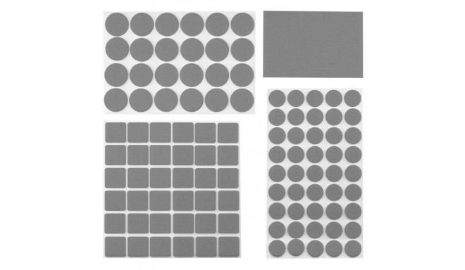 Podkładki filcowe samoprzylepne, szare, 106 szt.