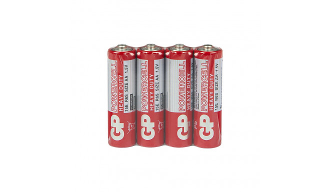 82-631# Tsink-süsinik patarei AA 1.5 R6 GP Powercell foolium 4tk