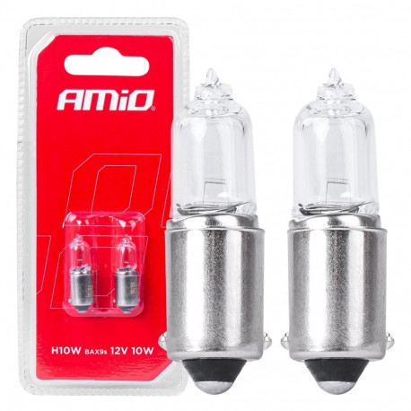 Amio halogeenpirnid H10W BAX9s 12V 10W 2tk blisterpakendis amio-03356