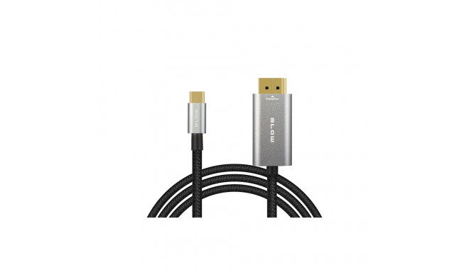 92-687# DisplayPort - USB-C 2m punutud kaabel