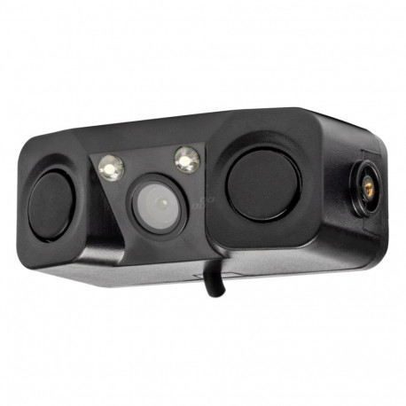 Tagurduskaamera parkimisanduritega 2-ühes hd-602 led 12v amio-03541