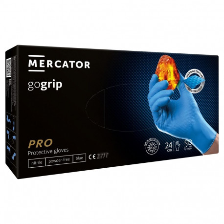 Nitriilkindad sinised mercator gogrip blue 50 tk suurus S