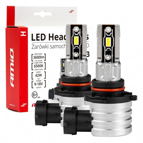 led-auto pirnid h-mini seeria hb3 9005/hir1 9011/h10 6500k canbus amio-03334