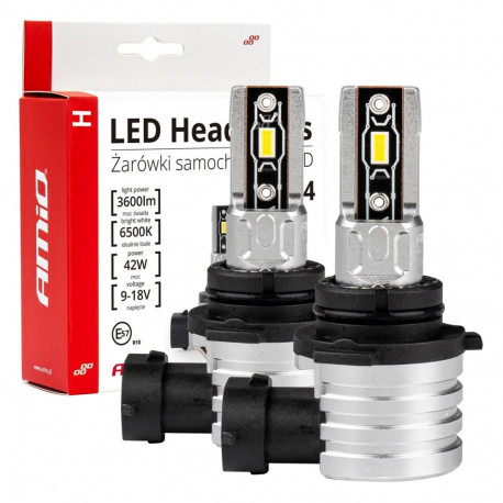 led-auto pirnid seria h-mini hb4 9006 6500k canbus amio-03335