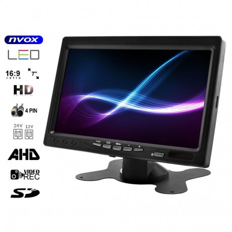 Nvox ahm612r-s kahe ekraaniga iseseisev auto LCD 7-tolline AHD/HD 4pin raamiga 12/24V komplekt