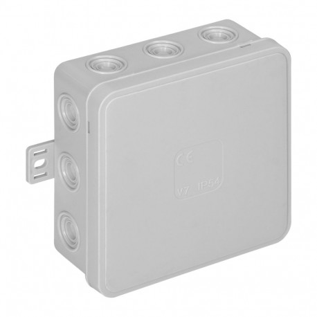 Puszka n/t CLICK, IP54, 12 läbiviiku, 100x100x41mm, hall