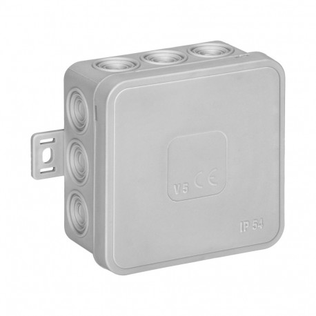 Puszka n/t CLICK, IP54, 12 läbiviiku, 75x75x41mm, hall