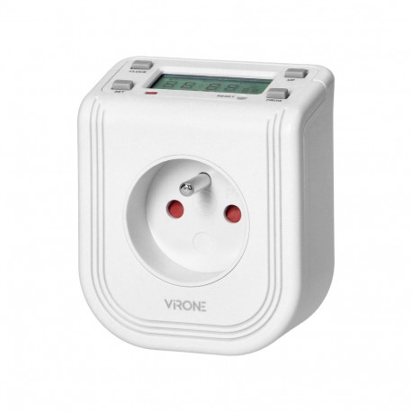 elektrooniline taimer ülemise LCD-ekraaniga, 230 VAC 3680W, 16 lülituspunkti, kohaloleku simulaator