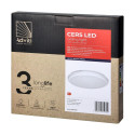 CERS LED 16W, plafon z mikrofalowym czujnikiem ruchu, 1300lm, IP65, 4000K, poliwęglan mleczny, biały