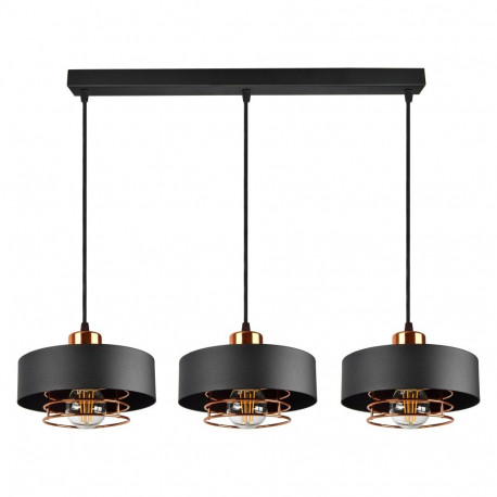 CHIRO lampa wisząca, moc max. 3x60W, E27, czarna
