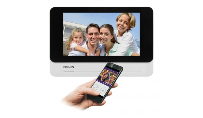 Philips WelcomeEye AddConnect, monitor, LCD 7", WI-FI + APP na telefon, sterowanie bramą, interkom, 