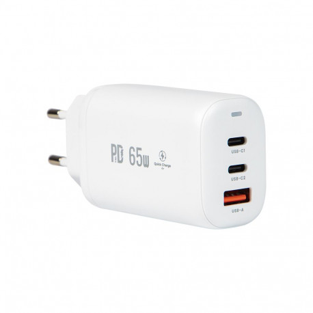 76-013# Võrgulaadija USB+USB-Cx2 65W