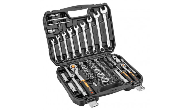1/2", 1/4" padrunvõtmete komplekt, 82 tk, CrV, ECO