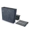 Doniczka URBI CASE TOWER BETON EFFECT - antracytowy
