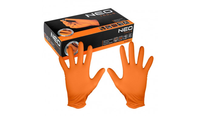 Nitriilkindad, oranžid, 50 tükki, suurus XL