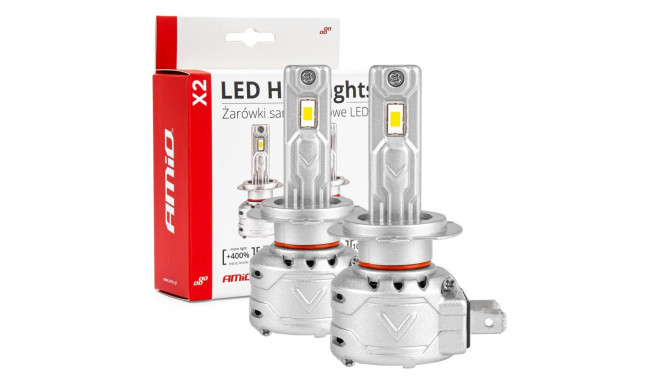 żarówki led seria x2 h7 6500k canbus amio-02973