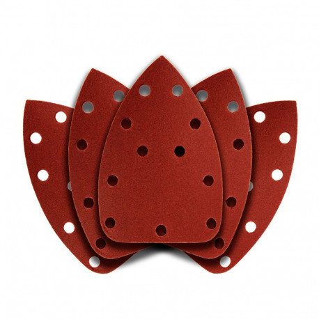 Papier ścierny na rzep delta 140 x 140 x 80 mm, K180, 5 tk, avadega