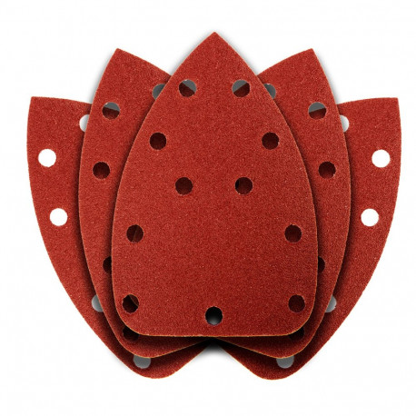 Papier ścierny na rzep delta 140 x 140 x 80 mm, K100, 5 tk., avadega