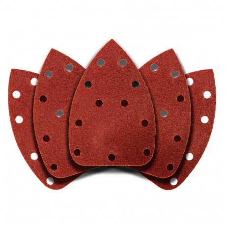 Papier ścierny na rzep delta 140 x 140 x 80 mm, K60, 5 szt., z otworami (5 tk.)